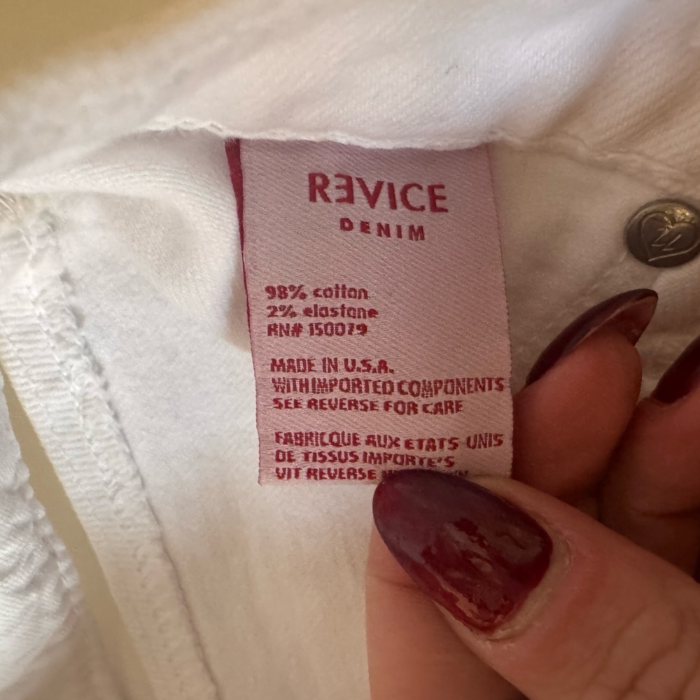 REVICE Women’s AVALON Cutout Detail Flare 70s Retro Jeans-White-Size 23 NWT - Picture 13 of 15